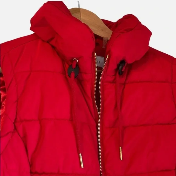 Calvin Klein Women's Red Puffer Vest Jacket Med Sporty Preppy Classic Outdoors - Picture 2 of 5